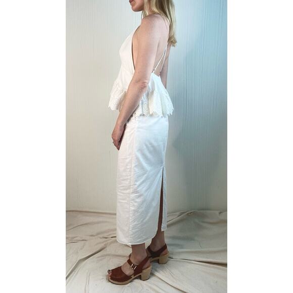 THE JETSET DIARIES After Forever Halter Ruffle Flounce Maxi Dress NWT US MEDIUM - Picture 5 of 14